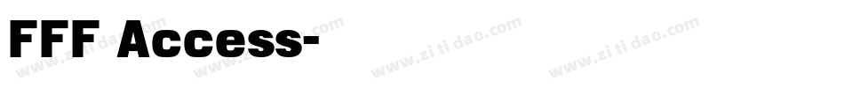 FFF Access字体转换